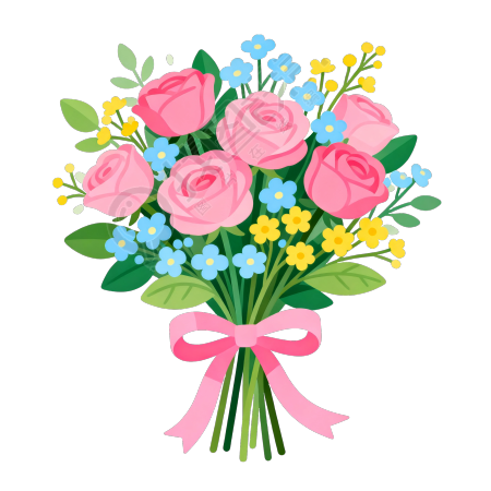 婚礼手捧花插画
