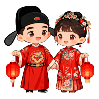 传统婚礼插画