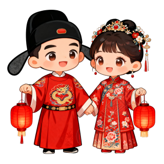 传统婚礼插画