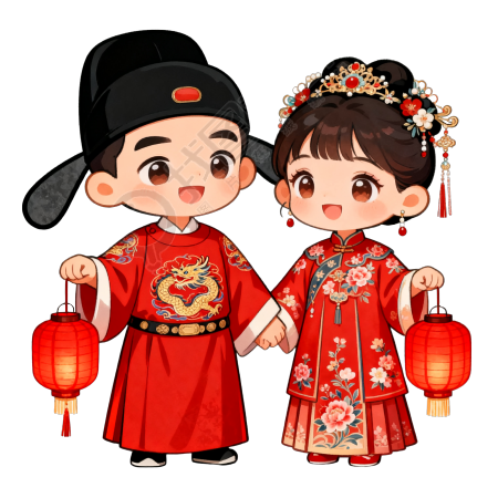 传统婚礼插画