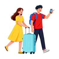 卡通风格旅行图形素材