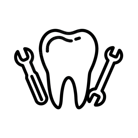 牙齿简单线条素材