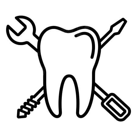 牙齿简单线条元素