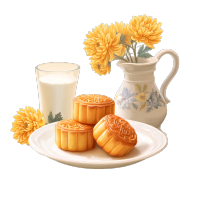 月饼插画设计