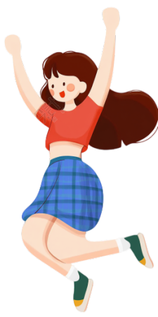 可爱女孩跳舞贴纸插图
