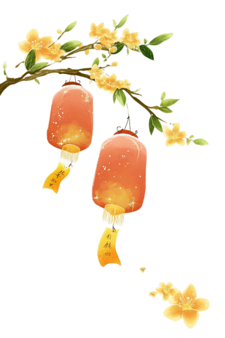 中秋节红灯笼插画