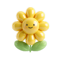 3D花卉黄色元素