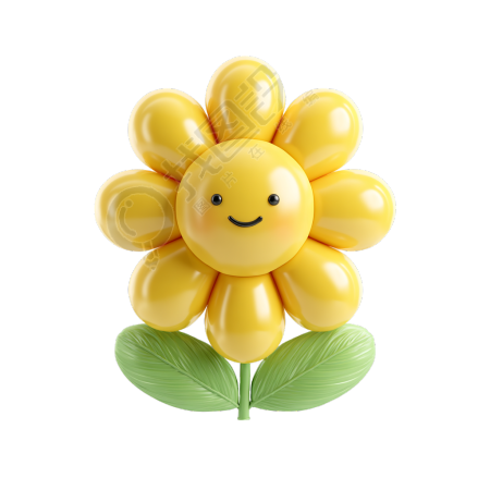 3D花卉黄色元素