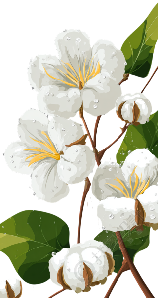 棉花寒露节气插图