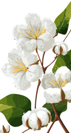 棉花寒露节气插图