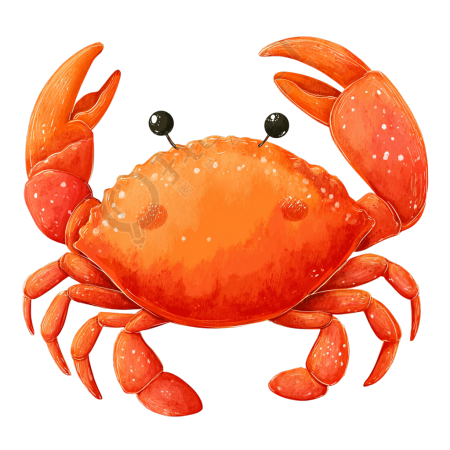 卡通螃蟹PNG插图