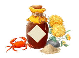螃蟹油 PNG 插画设计