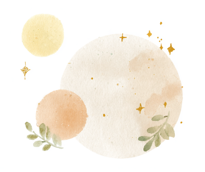 水彩风极简树叶插图