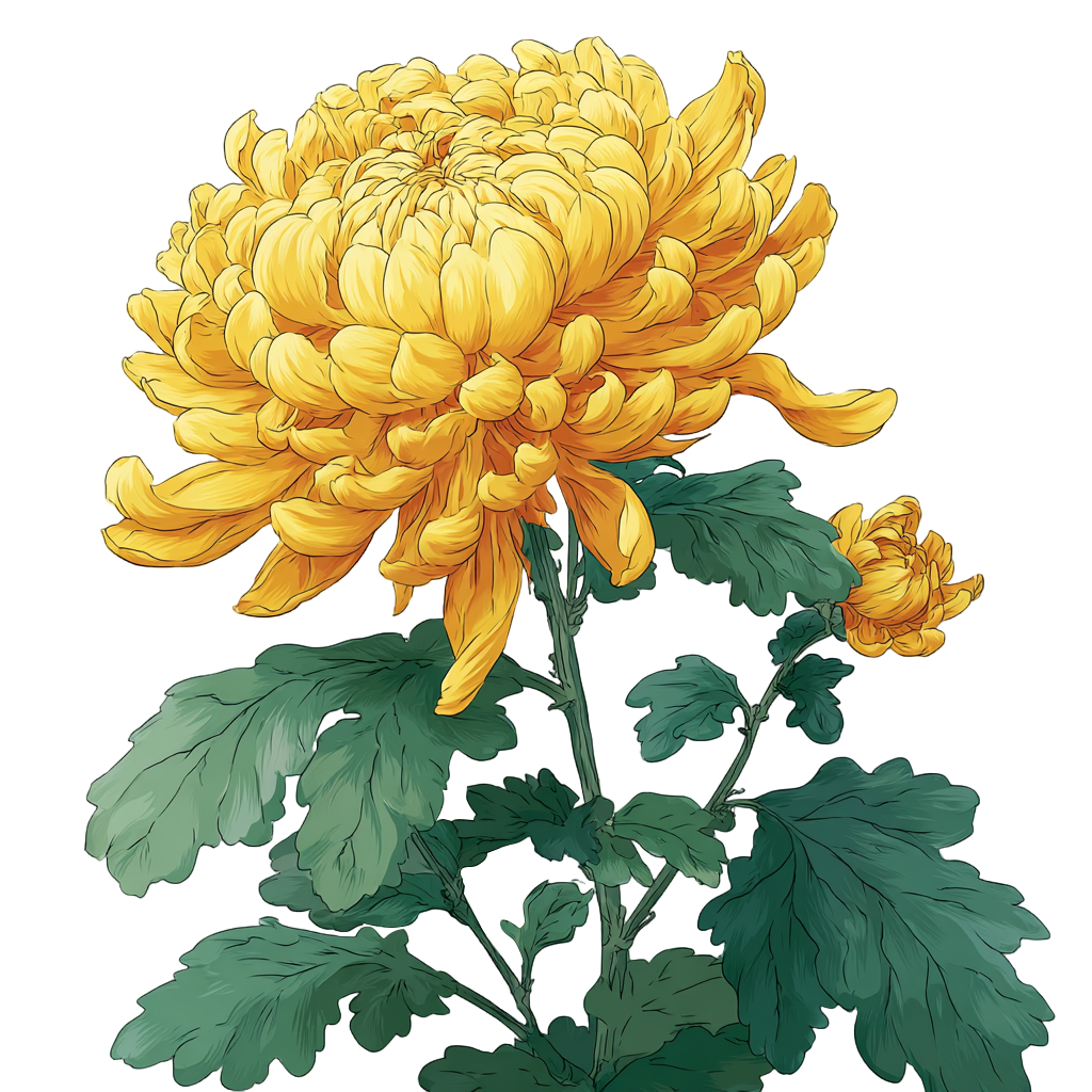 菊花简约风格素材