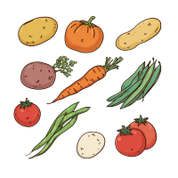 简笔蔬菜插画
