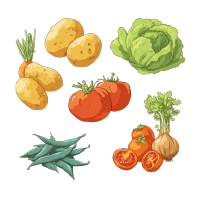 可爱蔬菜插画