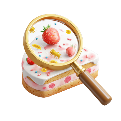 食品安全草莓蛋糕素材