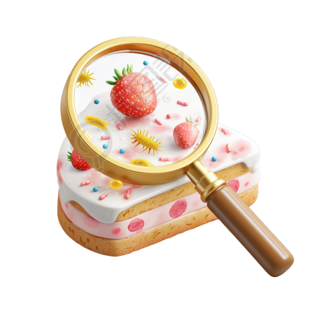食品安全草莓蛋糕素材