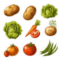 可爱蔬菜插画