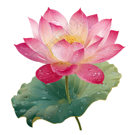 粉色荷花插图