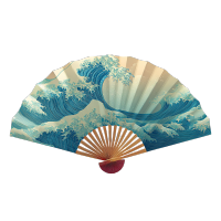 水波涟漪扇面