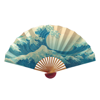 水波涟漪扇面