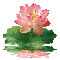 粉色荷花矢量图