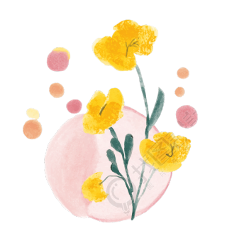 水彩简约插画