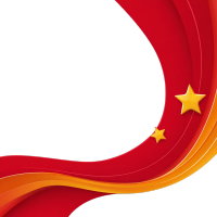 红金丝带星星装饰白色背景PNG图形素材