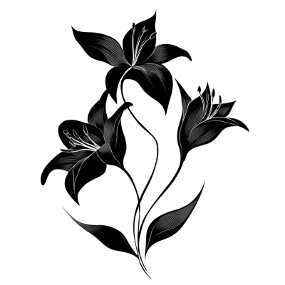 百合花矢量装饰元素