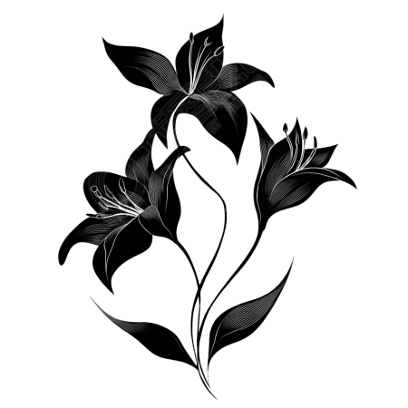 百合花矢量装饰元素