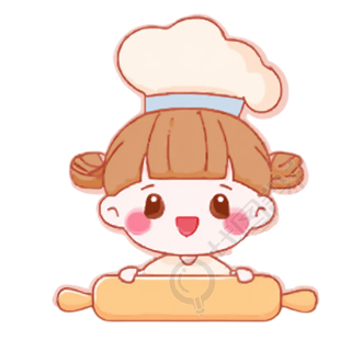 可爱小女孩手持美味华夫饼图形素材