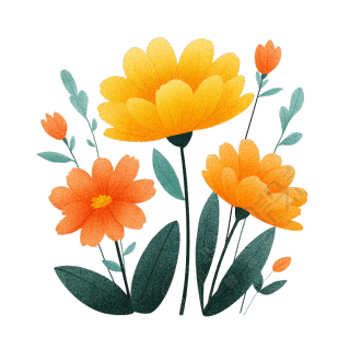 简单风格花朵插画