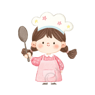 萌萌厨师小姑娘PNG素材