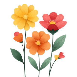三花插画设计素材