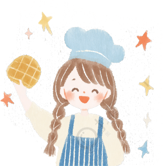 可爱小女孩手持美味华夫饼