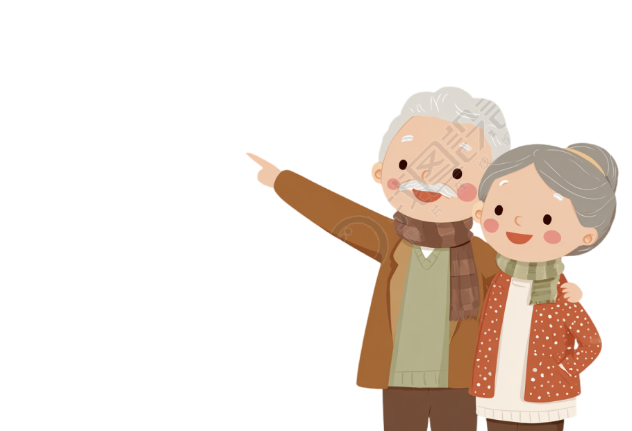 敬老重阳节元素