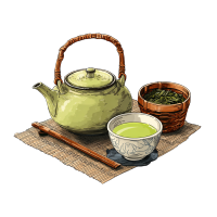 绿茶壶PNG图素材