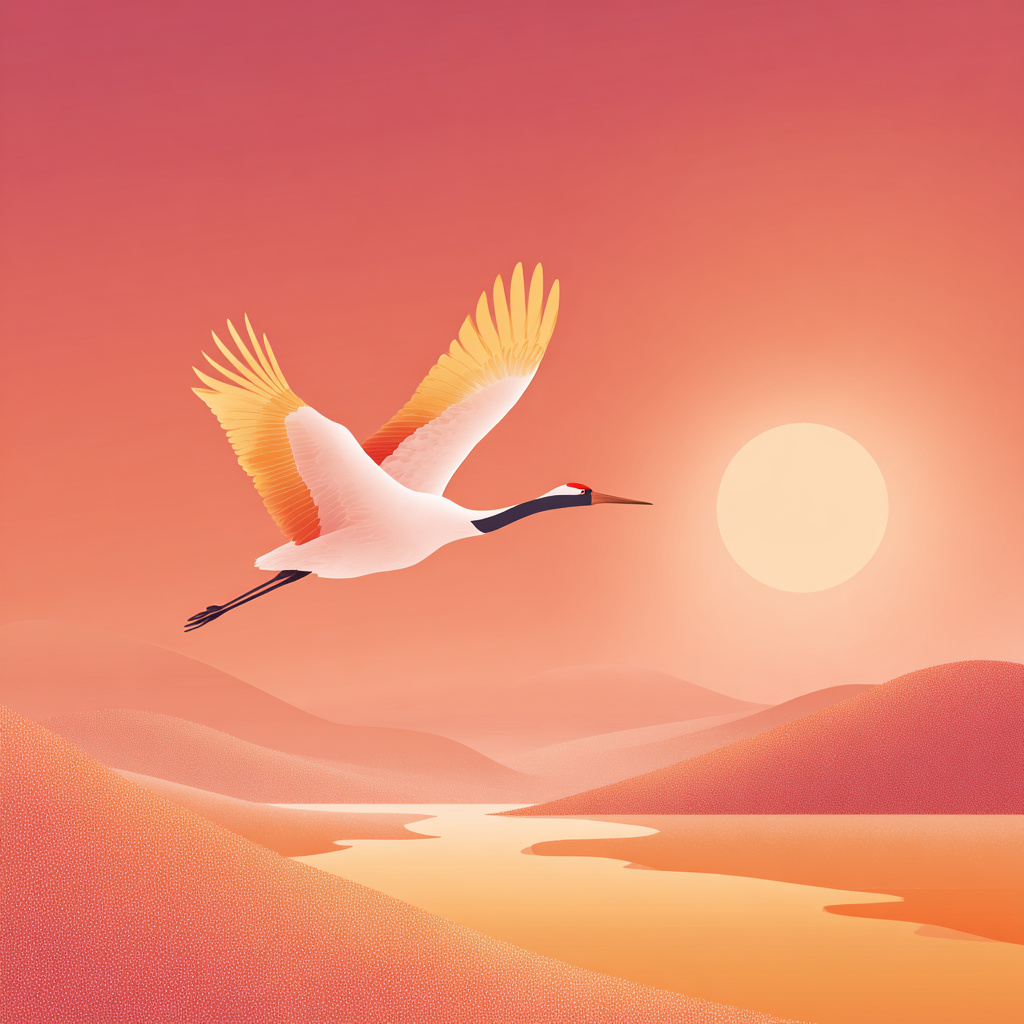 重阳节仙鹤元素