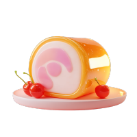 火腿卡通美食插图