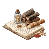 中药材和医书元素