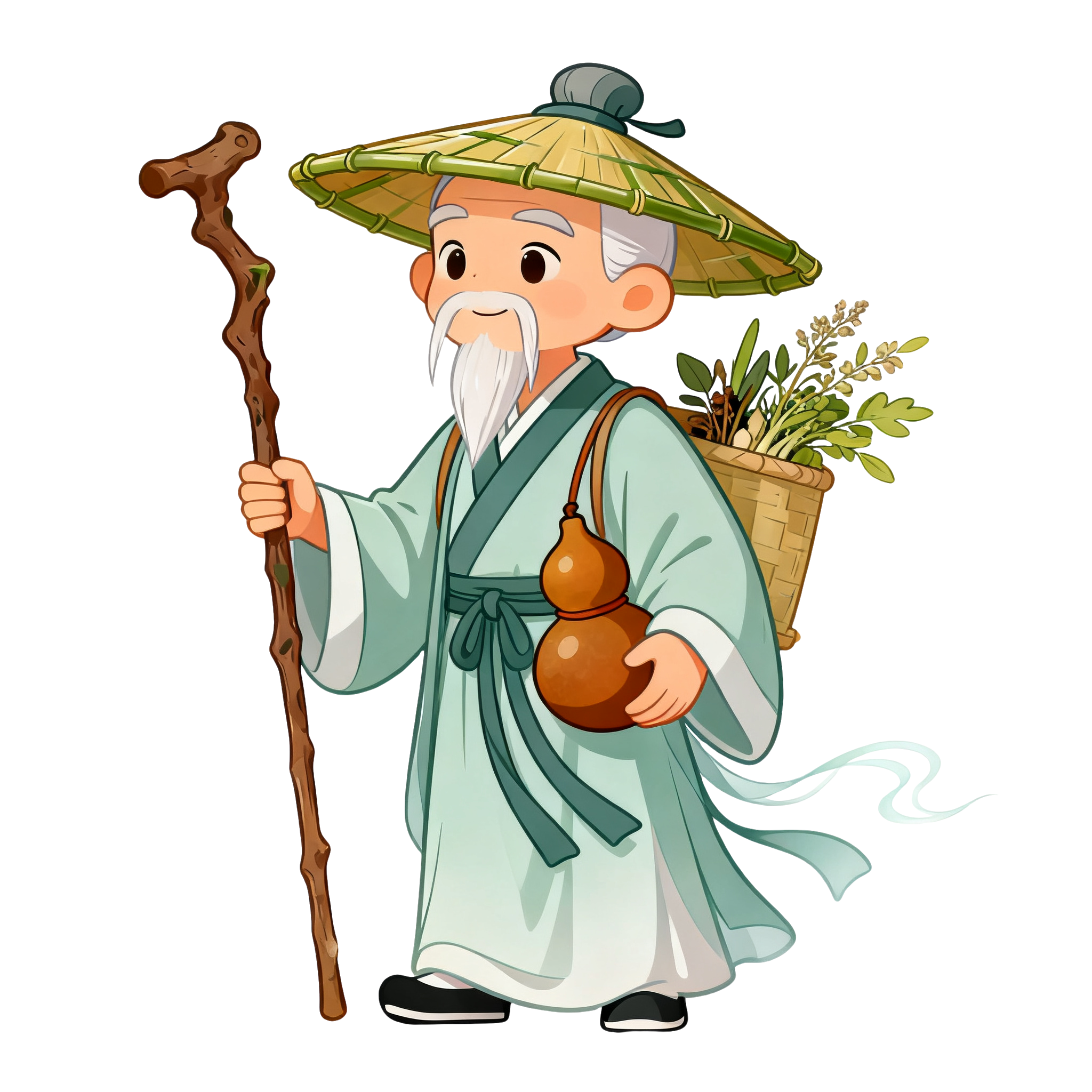 老中医采药素材