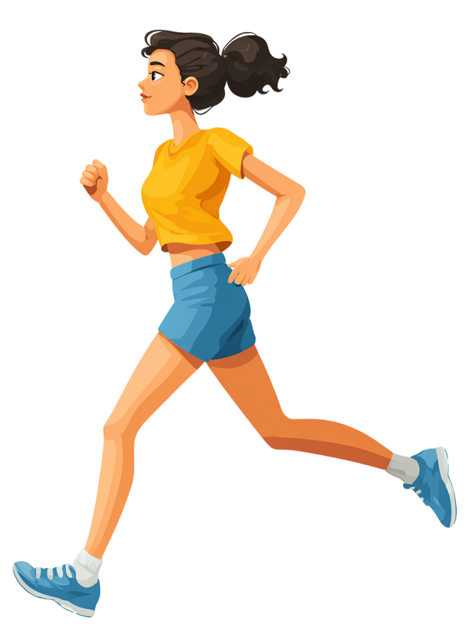 运动会短跑女生素材