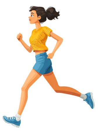 运动会短跑女生素材