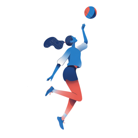少女打排球插图