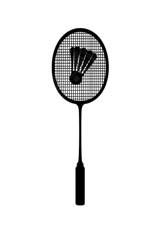 羽毛球拍矢量插画