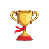 金色奖杯卡通素材