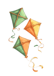 放风筝透明背景插画