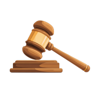 法槌创意设计插画