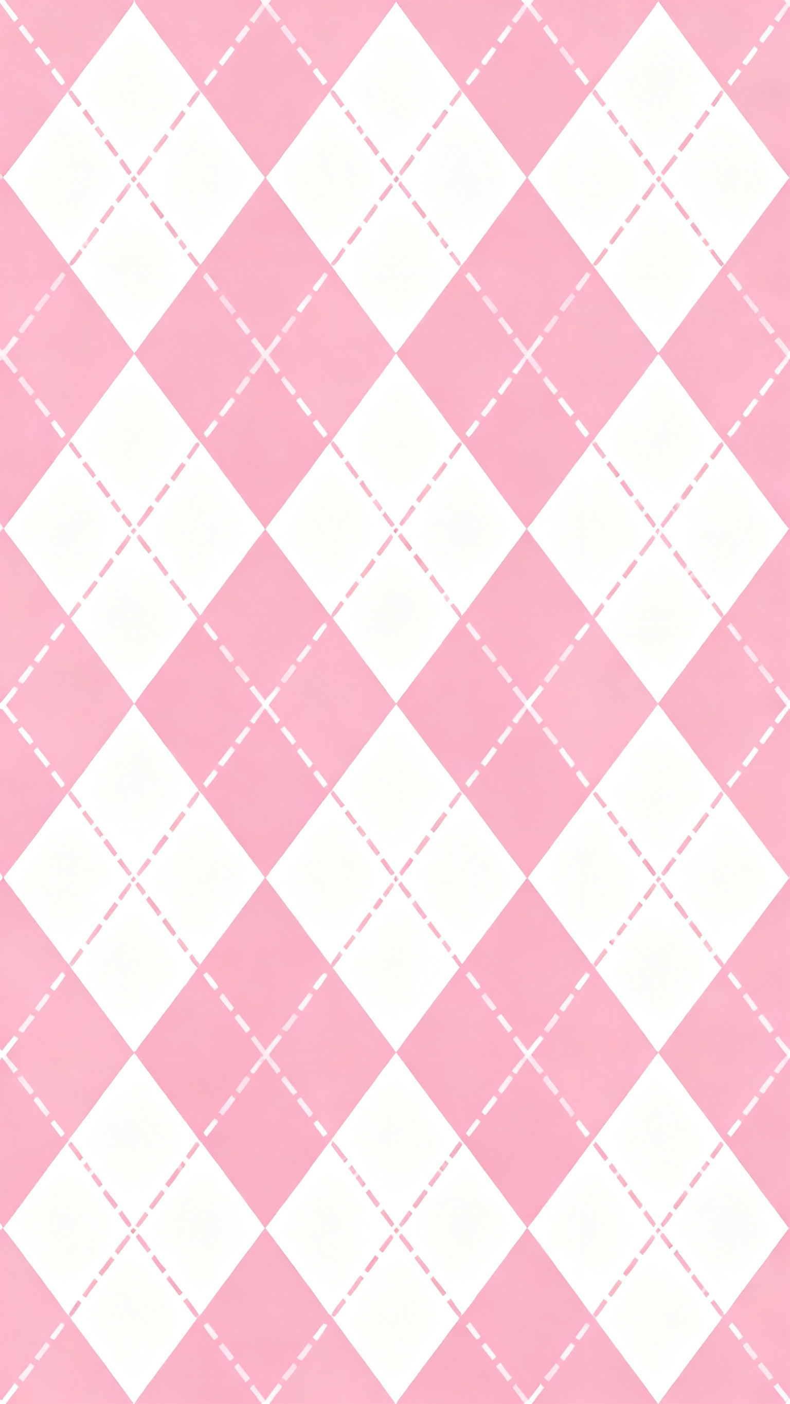 粉白菱形格纹背景插画